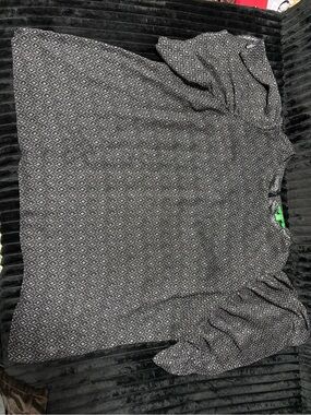 dip Black Diamond-Pattern Blouse
